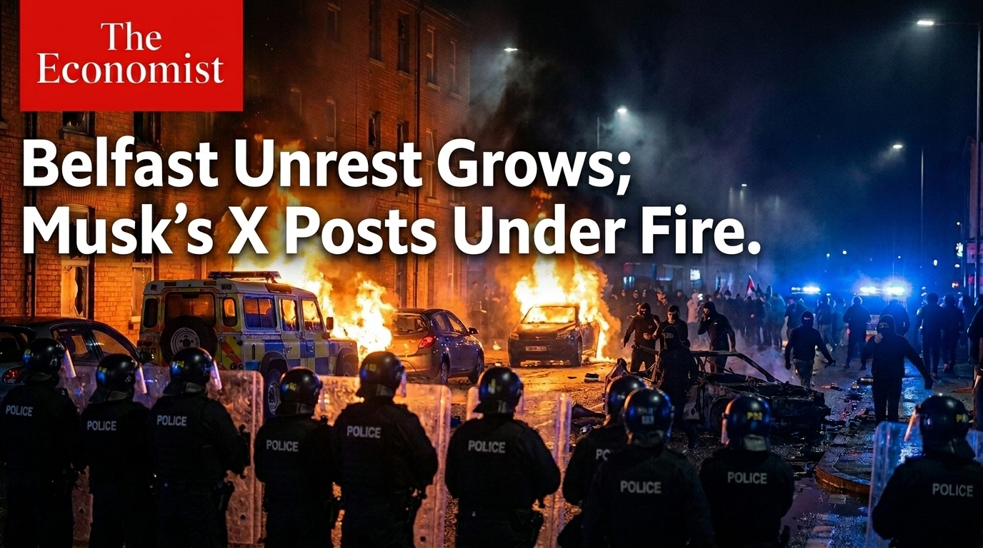 Belfast Riots Enter Second Night - Elon Musk's Posts on X Fuel the Fire