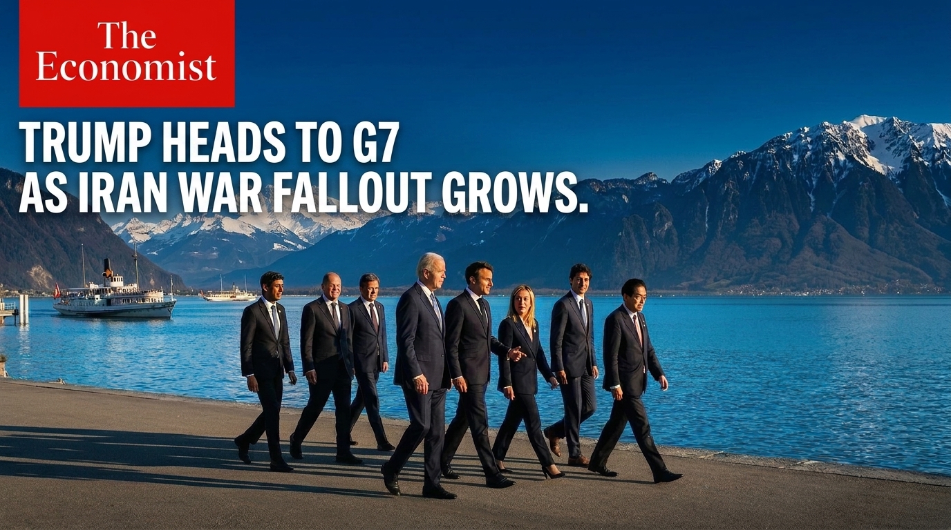 Trump Flies to G7 in France as World Leaders Face Iran War Fallout and Global Economy Strain